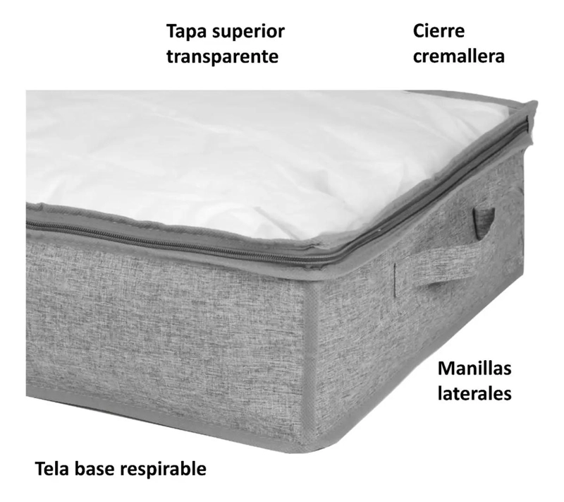 SET DE 3 BOLSOS ORGANIZADORES PARA ROPA CON CAPACIDAD DE 70 LITROS - 5