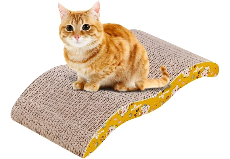 PACK DE 2 RASCADORES DE CARTON CORRUGADO PARA GATOS COLOR MARRON - 1