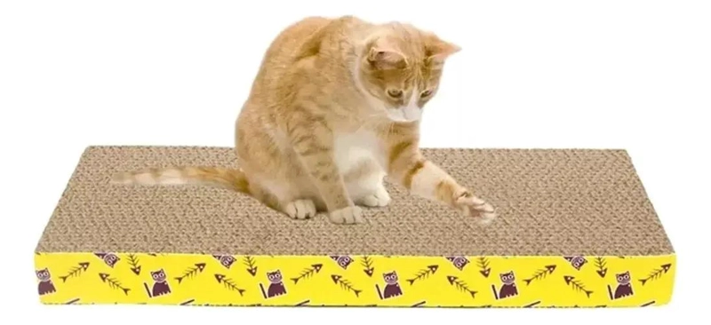 SET DE 2 RASCADORES PARA GATOS DE CARTON RESISTENTE Y DURADERO - 1