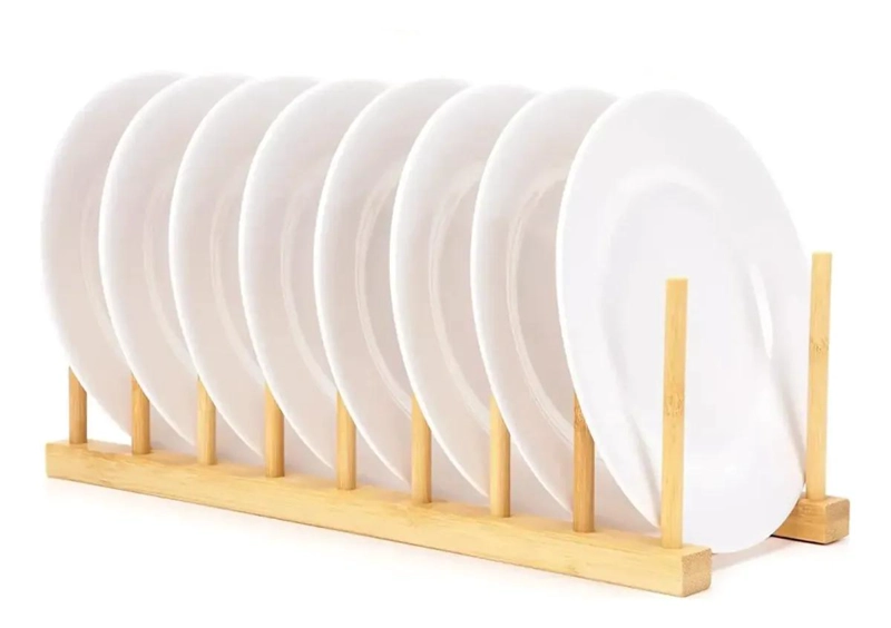 ESCURRIDOR DE PLATOS PARA COCINA CON REPISA ORGANIZADORA Y DISEÑO COMPACTO - 2
