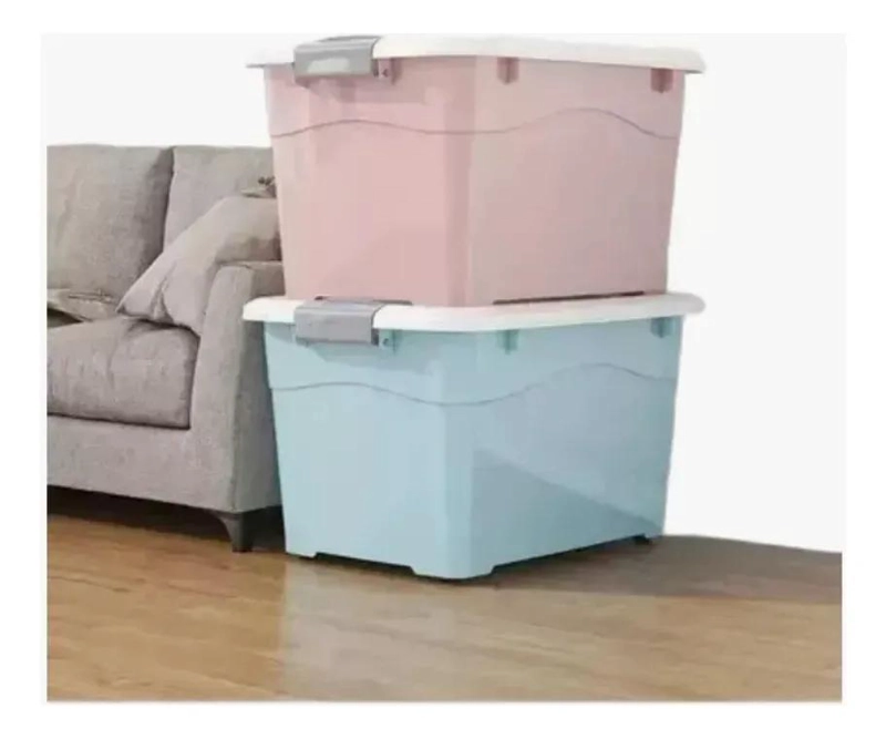 CAJA PLASTICA ORGANIZADORA CON RUEDAS Y TAPA CAPACIDAD 38 LITROS - 1