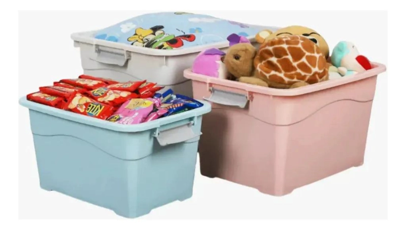 CAJA PLASTICA ORGANIZADORA CON RUEDAS Y TAPA CAPACIDAD 38 LITROS - 4