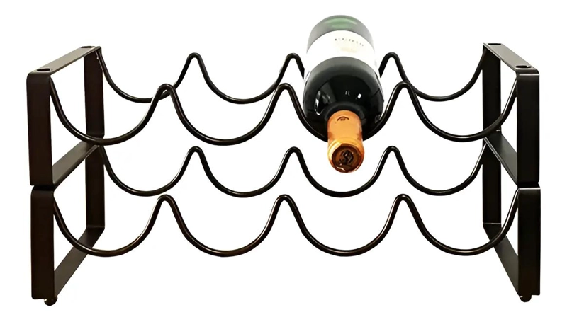 ESTANTE ORGANIZADOR PARA BOTELLAS DE VINO CON SOPORTE RESISTENTE - 3