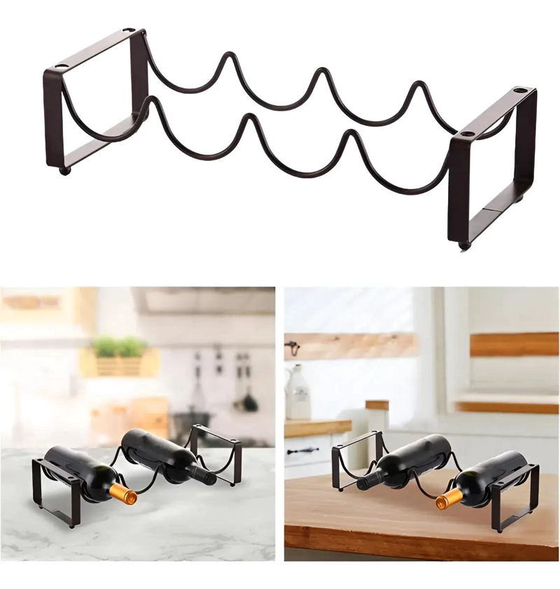 ESTANTE ORGANIZADOR PARA BOTELLAS DE VINO CON SOPORTE RESISTENTE - 5