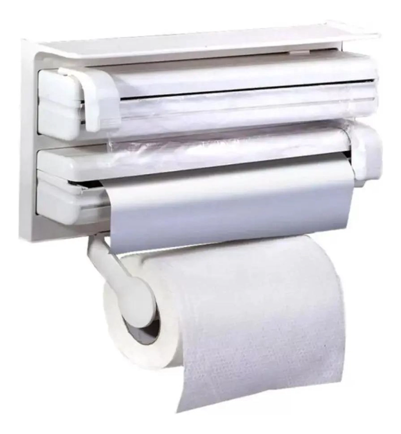 DISPENSADOR TRIPLE PARA PAPEL DE COCINA EN ALUMINIO RESISTENTE - 3