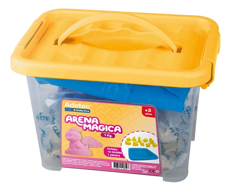 ARENA MAGICA CON 10 MOLDES Y BANDEJA PARA JUEGOS CREATIVOS - 1