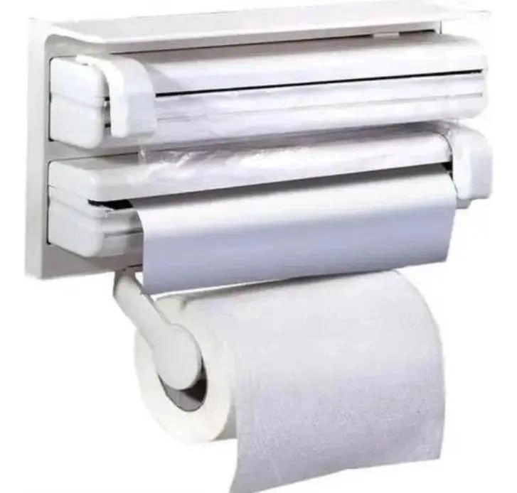DISPENSADOR TRIPLE PARA PAPEL TOALLA CON CORTE FACIL Y DISEÑO COMPACTO - 1