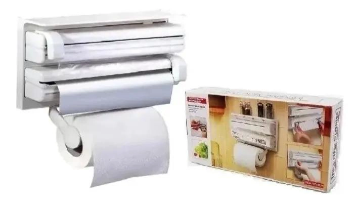 DISPENSADOR TRIPLE PARA PAPEL TOALLA CON CORTE FACIL Y DISEÑO COMPACTO - 2