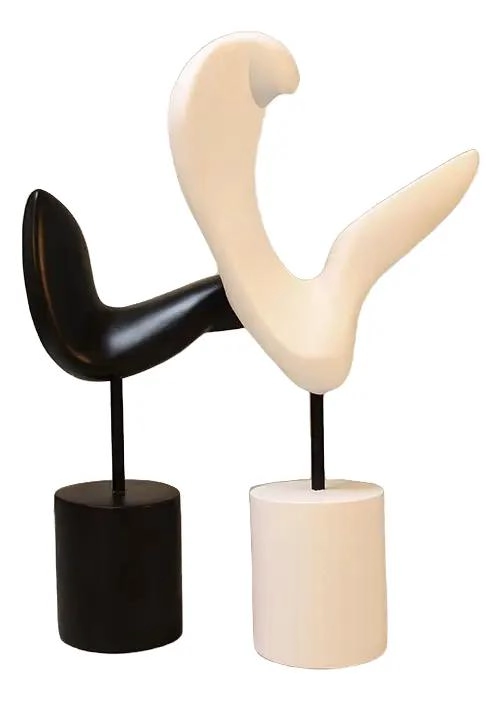 SET DE FIGURAS DECORATIVAS NEGRAS PARA HOGAR EN 2 PIEZAS - 1
