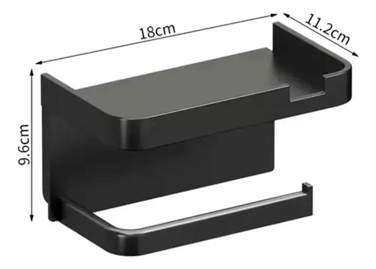 SOPORTE PARA PAPEL HIGIE NICO CON ORGANIZADOR PARA BAÑO PRACTICO Y FUNCIONAL - 2