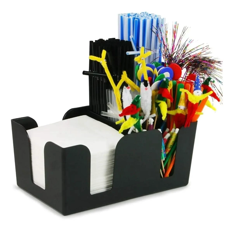 ORGANIZADOR PARA ACCESORIOS DE BAR EN COLOR NEGRO CON DISEÑO COMPACTO - 4