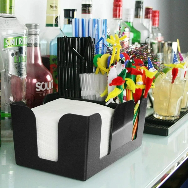 ORGANIZADOR PARA ACCESORIOS DE BAR EN COLOR NEGRO CON DISEÑO COMPACTO - 5