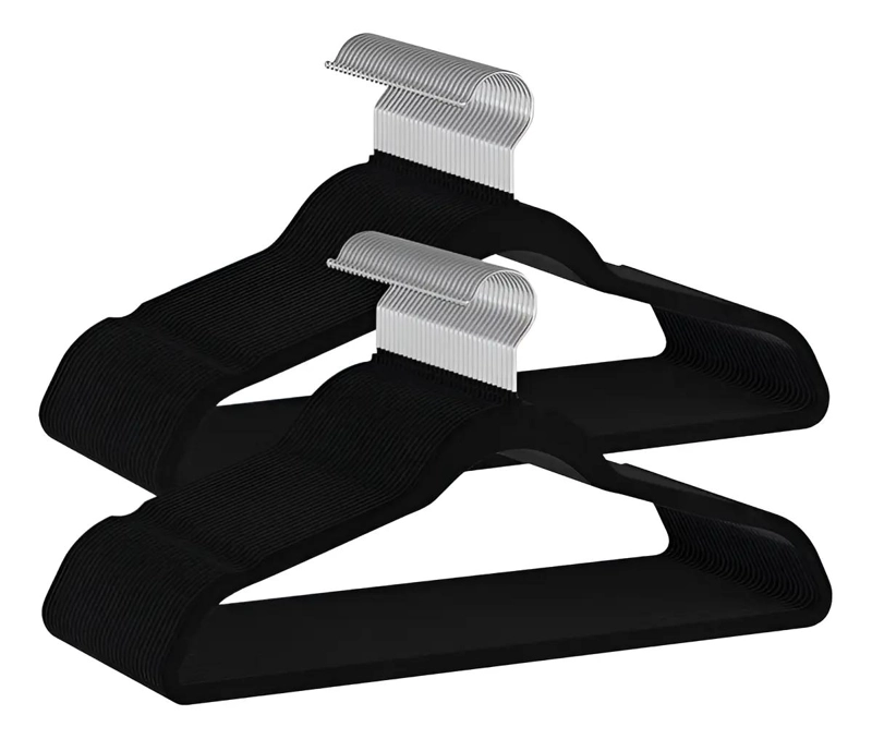 SET DE 30 COLGADORES DE TERCIOPELO ANTIDESLIZANTES PARA ROPA - 1