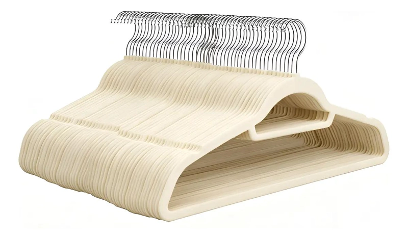 SET DE 60 COLGADORES DE ROPA DE TERCIOPELO ANTIDESLIZANTE - 1