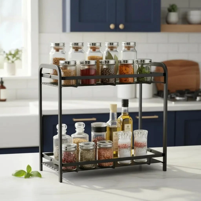 REPISA ORGANIZADORA COMPACTA PARA ESPECIEROS EN COCINA Y BAÑO - 1