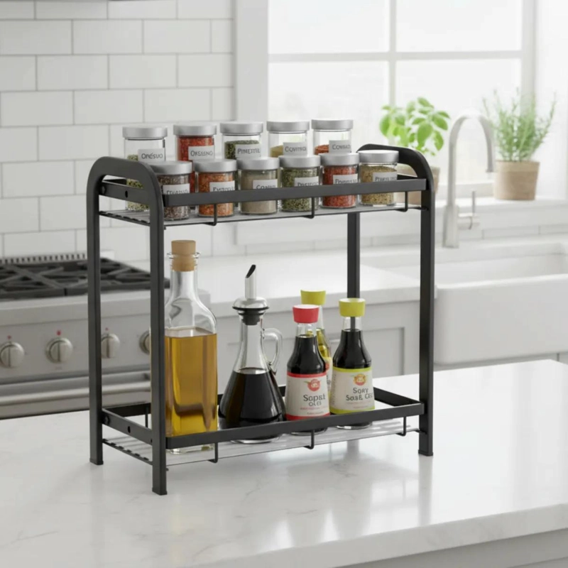 REPISA ORGANIZADORA COMPACTA PARA ESPECIEROS EN COCINA Y BAÑO - 3