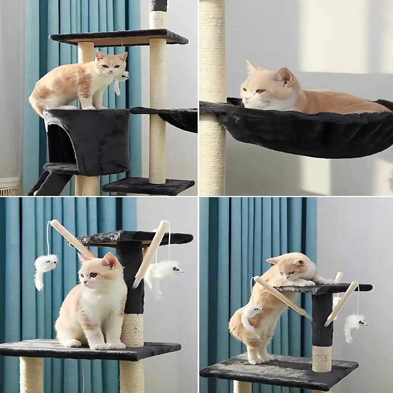 TORRE RASCADOR PARA GATOS CON MULTIPLES NIVELES Y PLATAFORMAS - 5