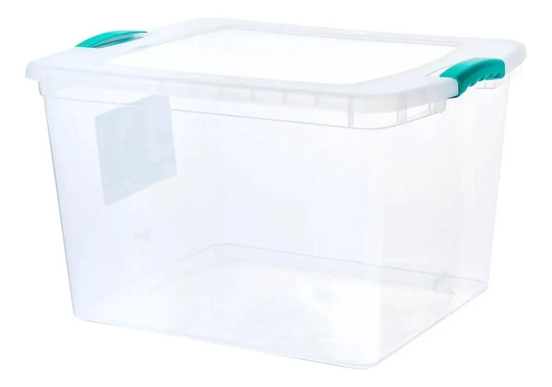CAJA ORGANIZADORA MULTIUSO TRANSPARENTE CON CAPACIDAD DE 28 LITROS - 1
