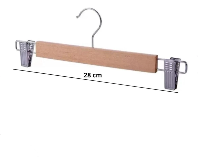 PACK DE 10 COLGADORES DE MADERA CON DISEÑO DE PERRITOS PARA NIÑOS DE 28 CM - 4