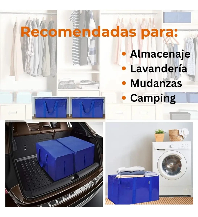 PACK DE 2 BOLSAS PARA MUDANZA Y ALMACENAMIENTO EXTRA GRANDES DE 90 LITROS - 4