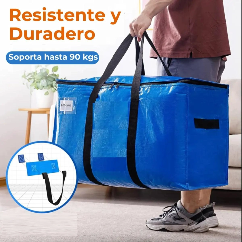 PACK DE 2 BOLSAS PARA MUDANZA Y ALMACENAMIENTO EXTRA GRANDES DE 90 LITROS - 5