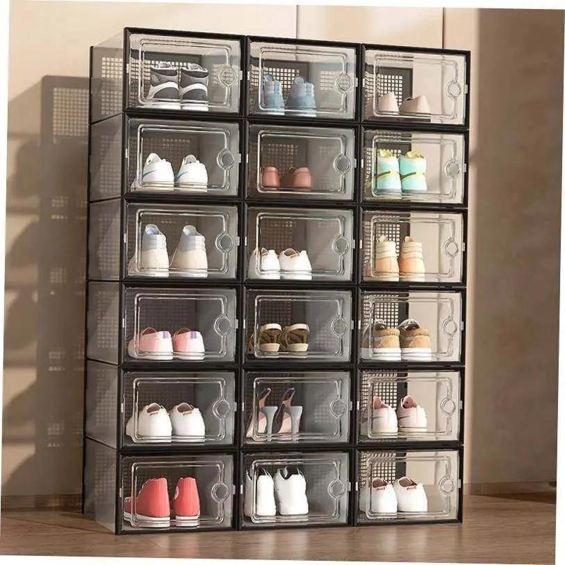 CAJA ORGANIZADORA APILABLE PARA ZAPATOS Y OBJETOS MULTIUSO 23.5X33.5X14 CM - 4