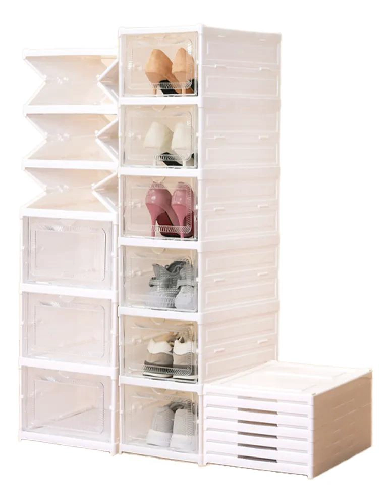 CAJA PLEGABLE PARA ZAPATOS CON TAPA TRANSPARENTE Y CAPACIDAD PARA 6 UNIDADES - 1