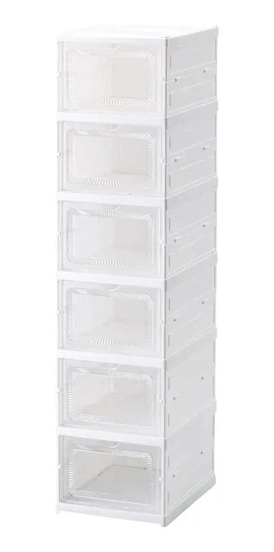 CAJA PLEGABLE PARA ZAPATOS CON TAPA TRANSPARENTE Y CAPACIDAD PARA 6 UNIDADES - 2