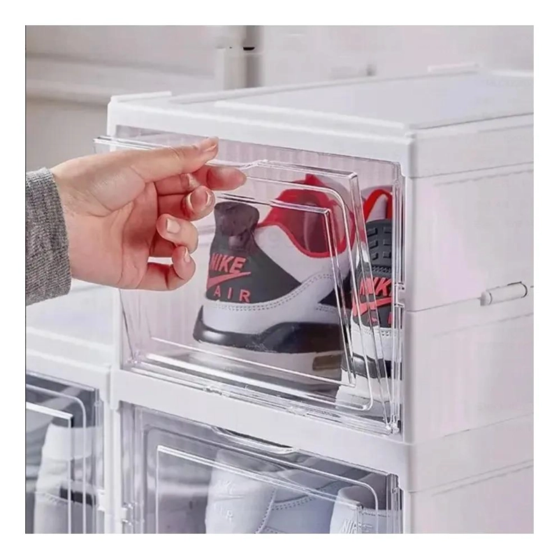 CAJA PLEGABLE PARA ZAPATOS CON TAPA TRANSPARENTE Y CAPACIDAD PARA 6 UNIDADES - 4