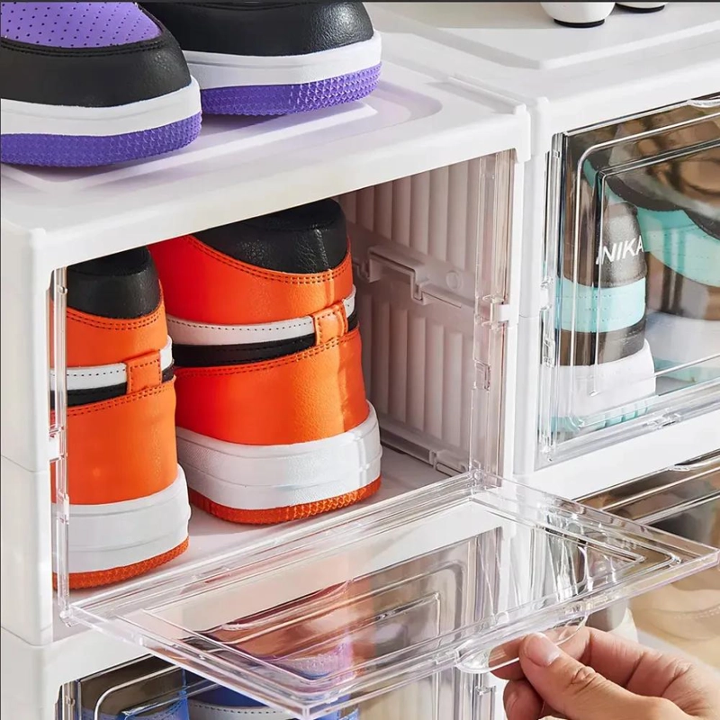 CAJA PLEGABLE PARA ZAPATOS CON TAPA TRANSPARENTE Y CAPACIDAD PARA 6 UNIDADES - 5