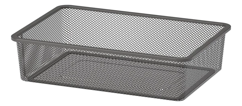 CAJA ORGANIZADORA CON REJILLA EN COLOR VERDE GRISACEO DE 42X30X10 CM - 1