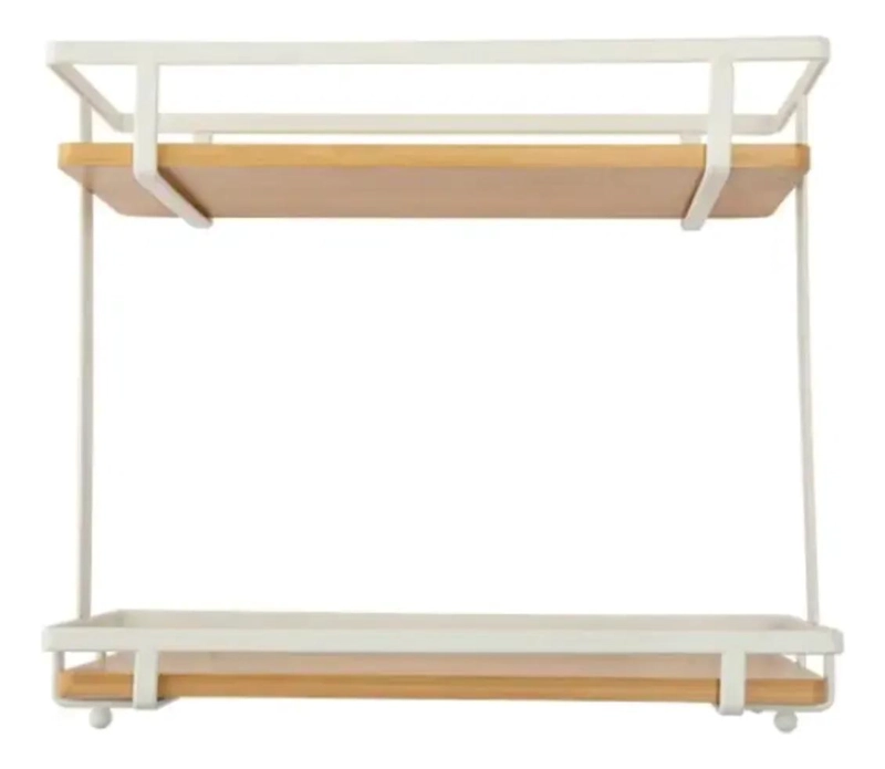 ESTANTE METALICO DE DOS NIVELES PARA ORGANIZACION EN COCINA Y OFICINA - 5