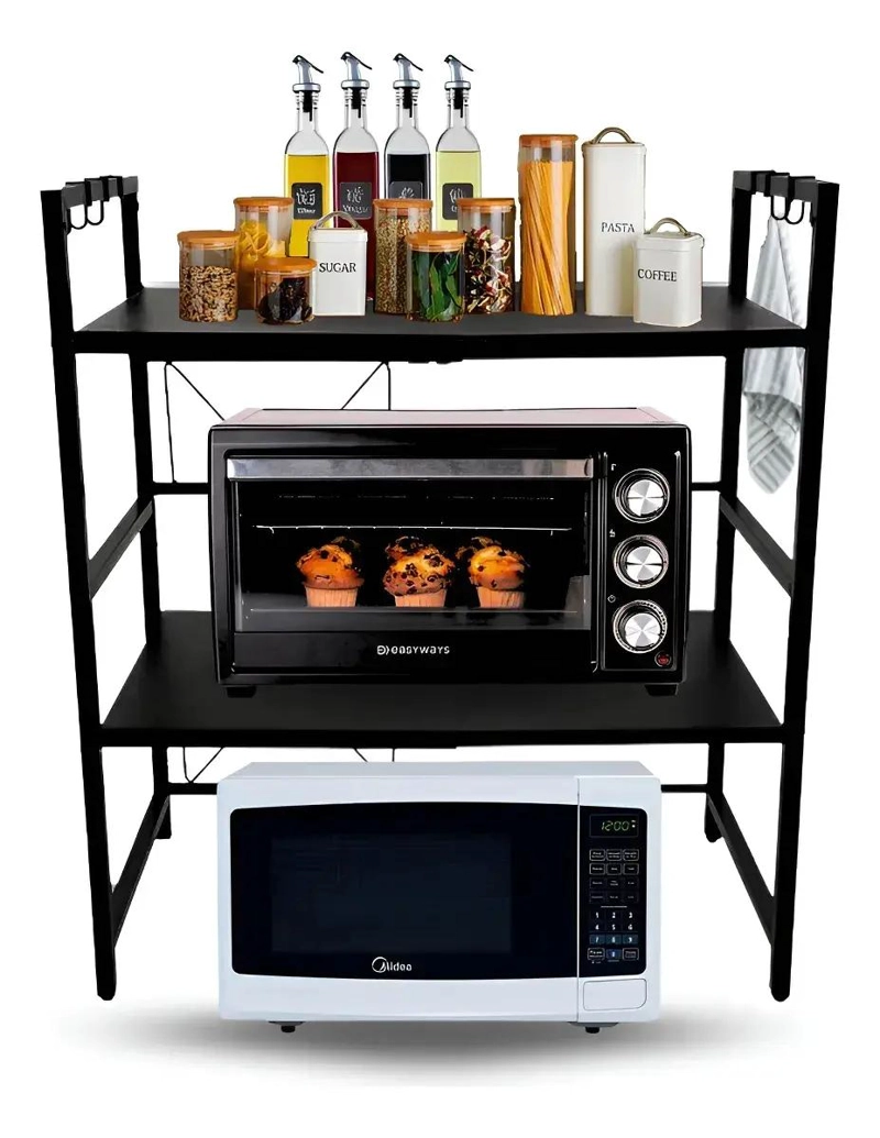 ESTANTE METALICO EXTENSIBLE DE 2 NIVELES PARA MICROONDAS Y COCINA - 5