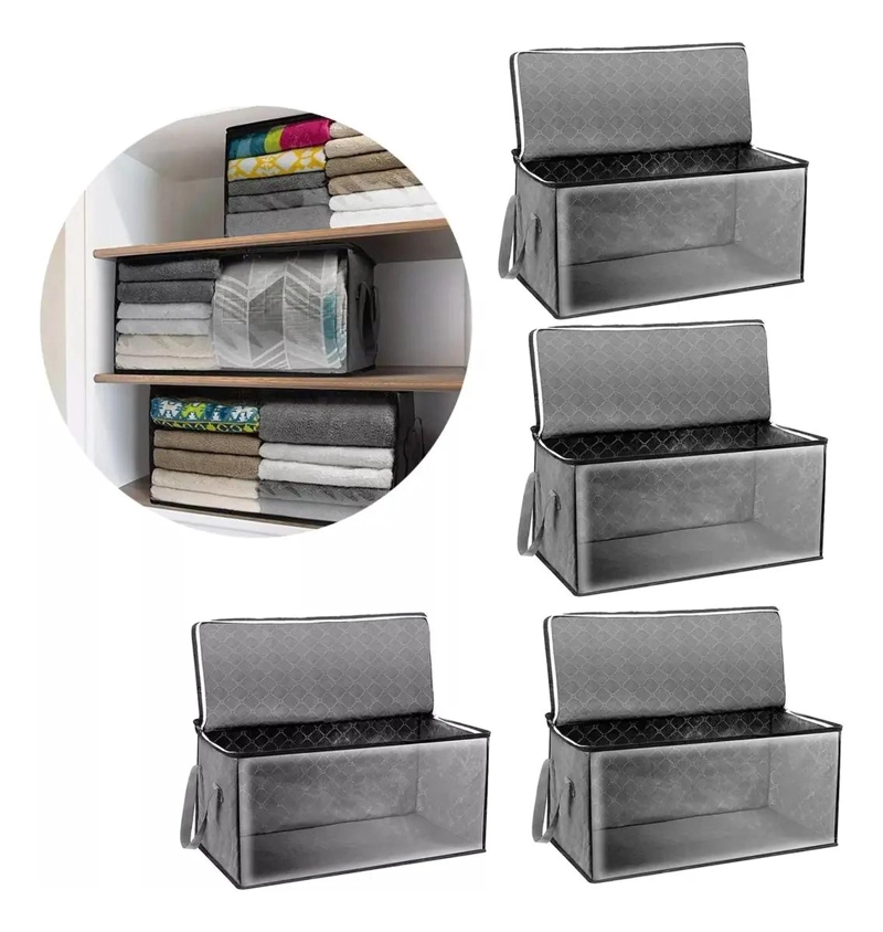 SET DE 4 ORGANIZADORES PARA ALMACENAMIENTO DE ROPA Y BOLSAS - 1