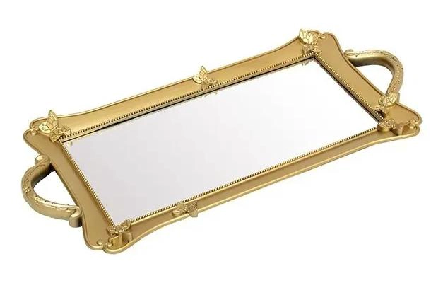 BANDEJA RECTANGULAR CON SUPERFICIE DE VIDRIO RESISTENTE Y DISEÑO ELEGANTE - 1