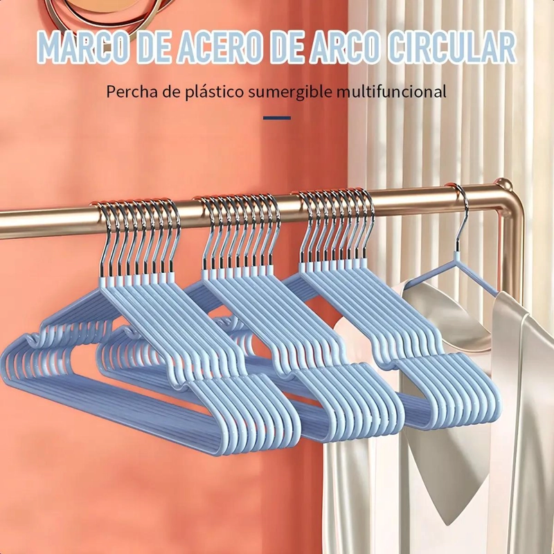 SET DE 100 GANCHOS ANTIDESLIZANTES PARA ROPA CON DISEÑO RESISTENTE - 3