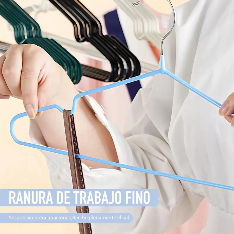 SET DE 100 GANCHOS ANTIDESLIZANTES PARA ROPA CON DISEÑO RESISTENTE - 5