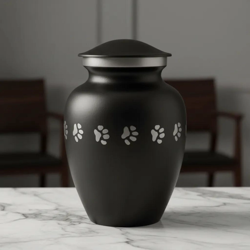 ANFORA URNA PARA MASCOTAS DE CERAMICA DE 18 CM - 4