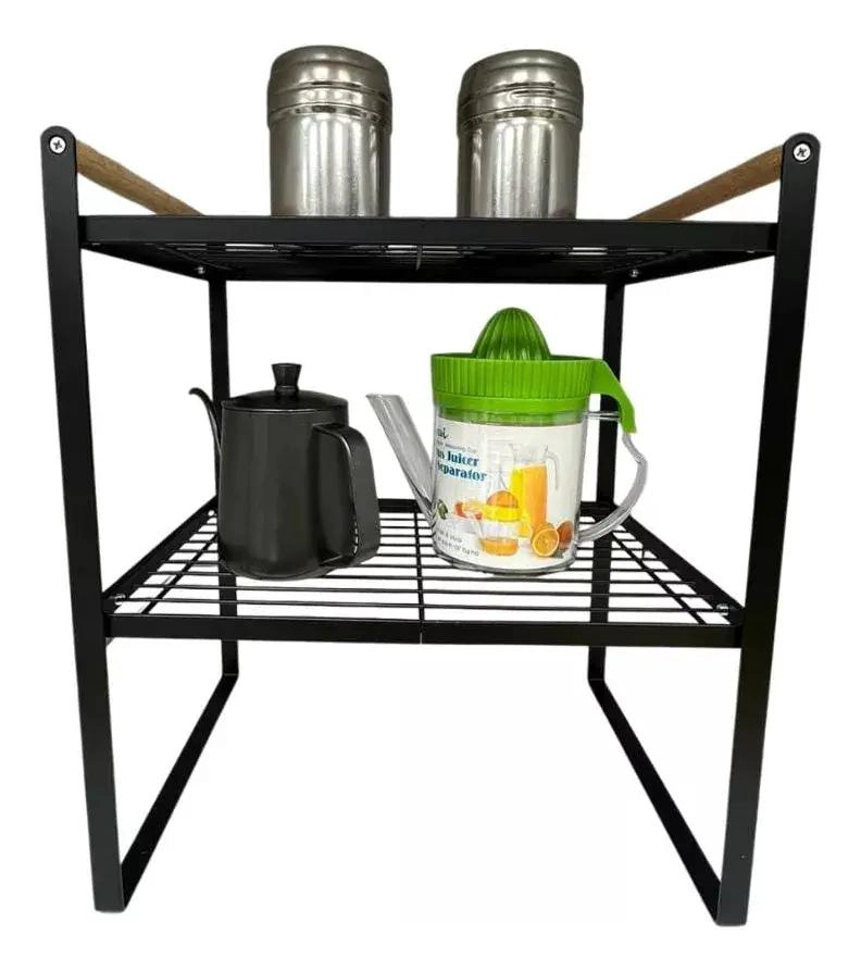 ORGANIZADOR DE GABINETES PARA COCINA CON ESTANTE DE 2 NIVELES - 1