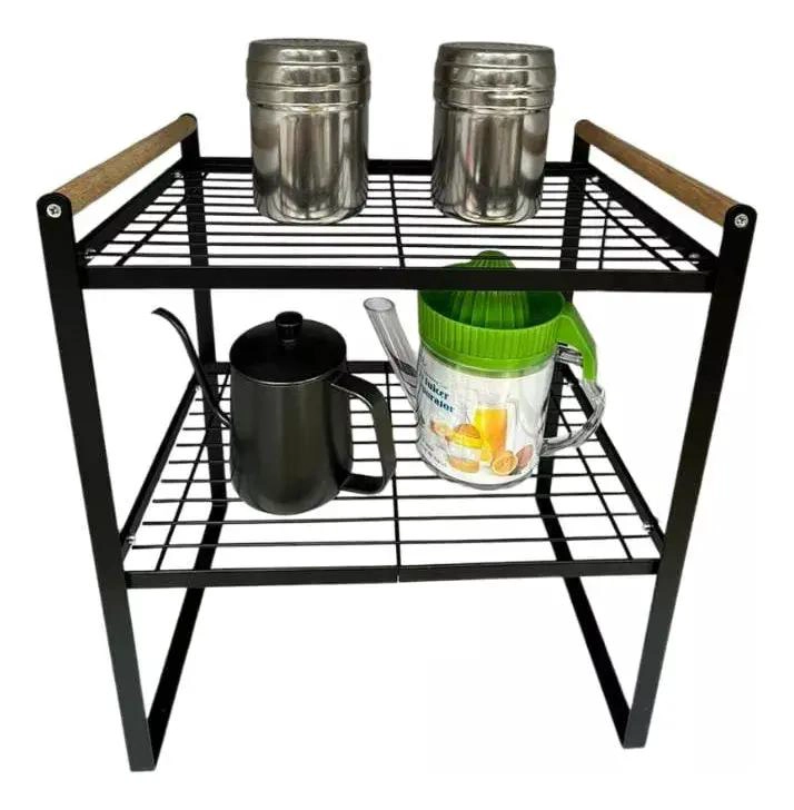 ORGANIZADOR DE GABINETES PARA COCINA CON ESTANTE DE 2 NIVELES - 5