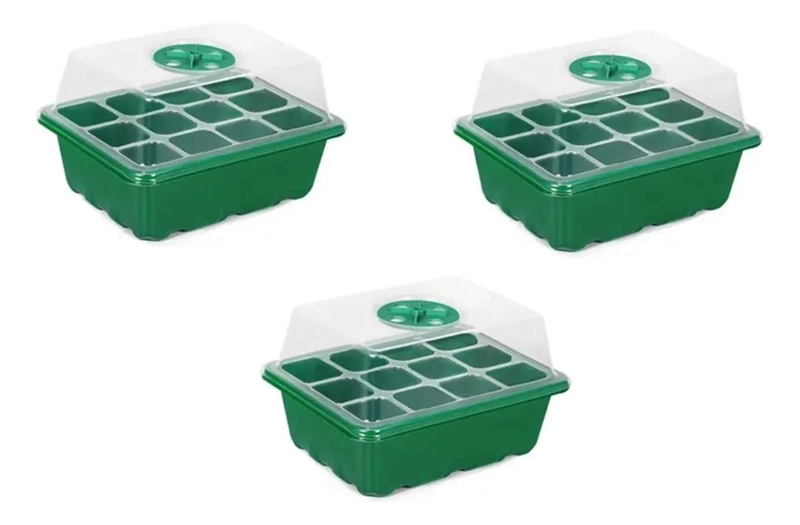 KIT DE 3 GERMINADORES PARA CULTIVO DOME STICO DE SEMILLAS - 1