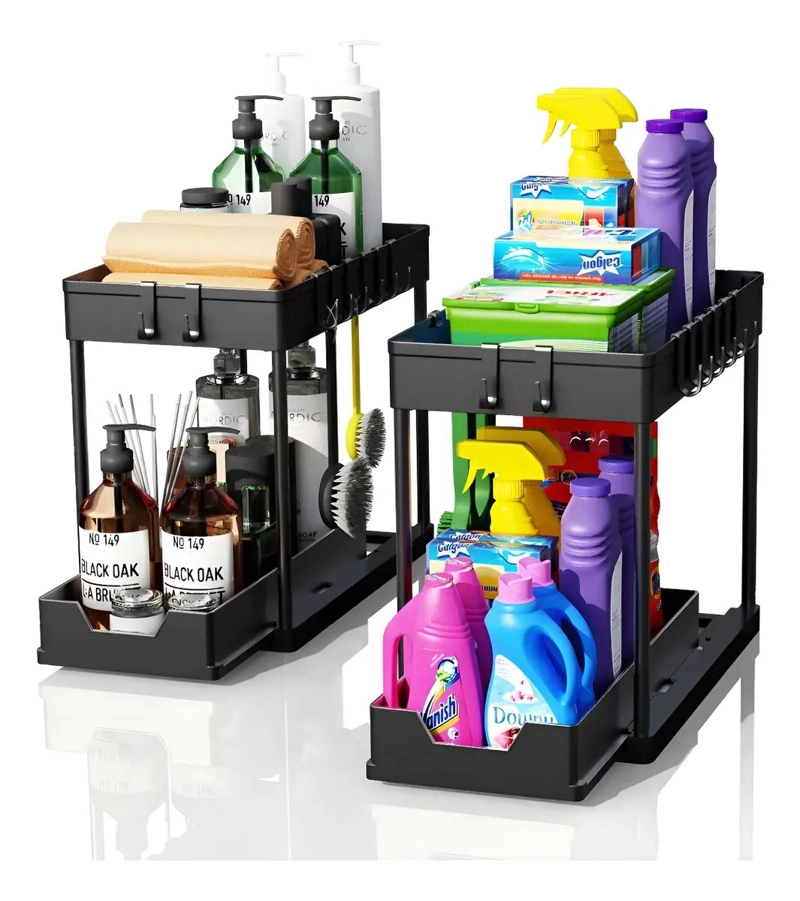 SET DE 2 ORGANIZADORES DESLIZANTES PARA COCINA Y LAVAPLATOS - 1