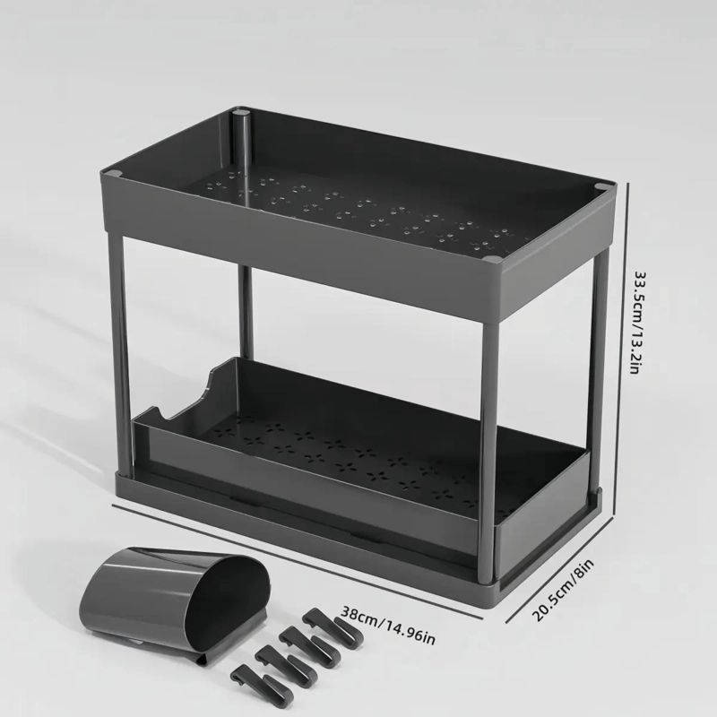 SET DE 2 ORGANIZADORES DESLIZANTES PARA COCINA Y LAVAPLATOS - 4