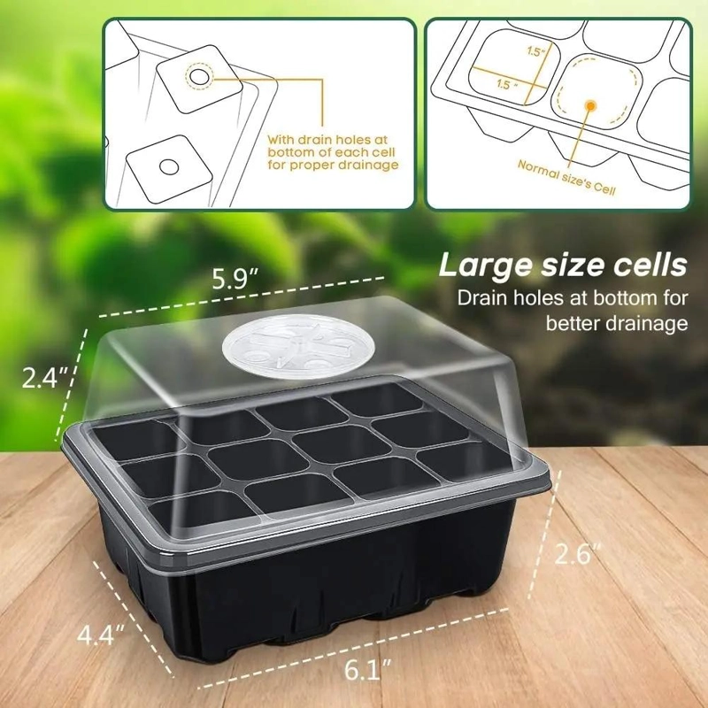 SET DE 5 GERMINADORES MINI INVERNADERO PARA SEMILLAS - 5