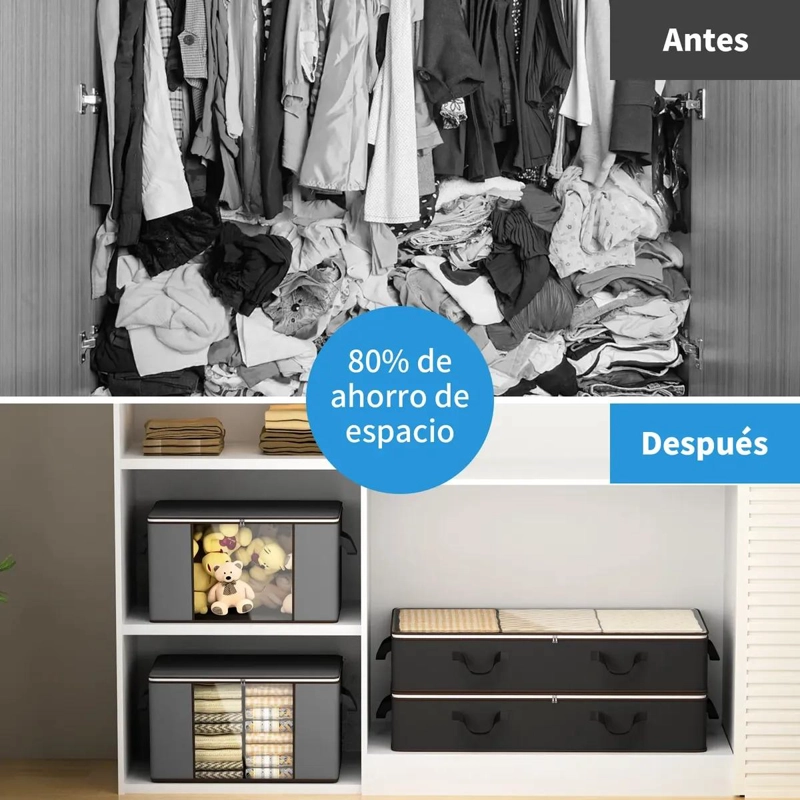 JUEGO DE 3 CAJAS DE ALMACENAJE PARA ESPACIOS REDUCIDOS - 3