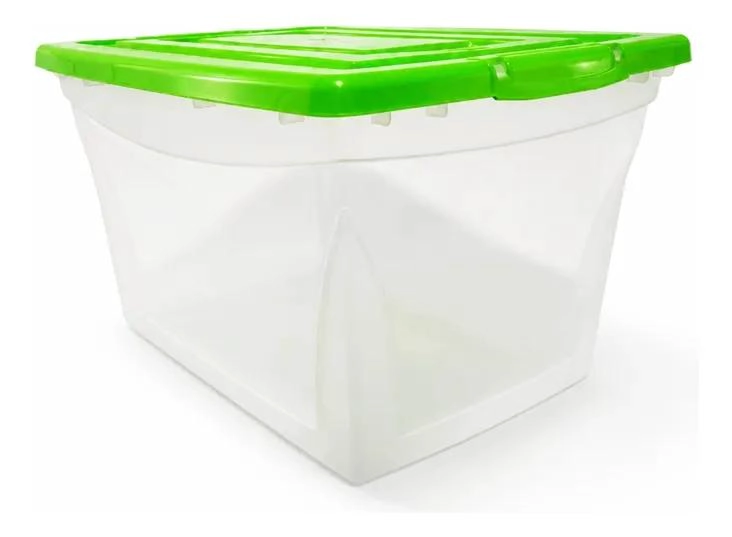 CAJA ORGANIZADORA PLASTICA CON TAPA CAPACIDAD 32 LITROS - 1