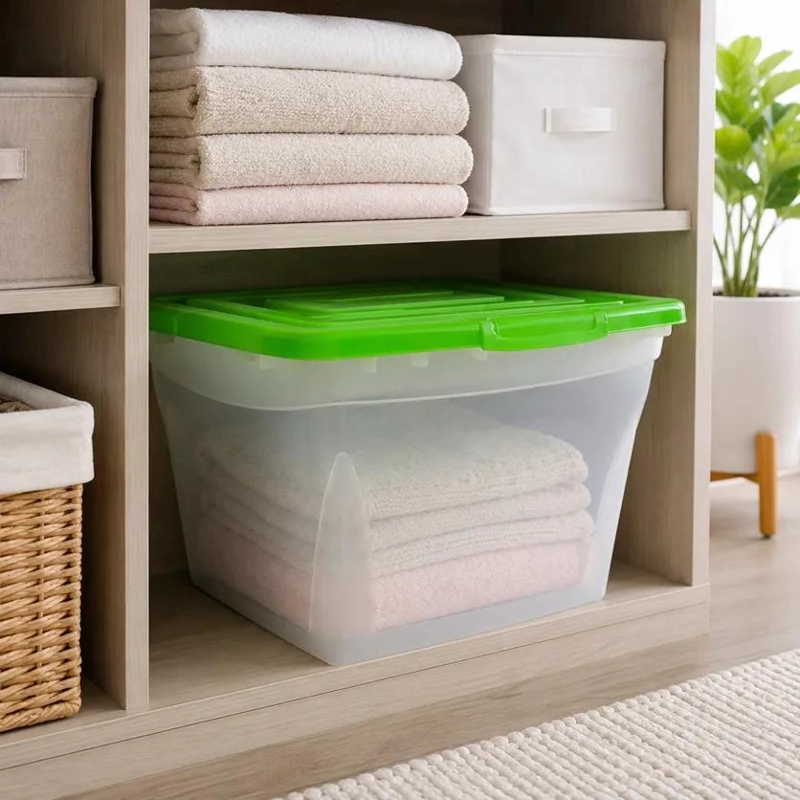 CAJA ORGANIZADORA PLASTICA CON TAPA CAPACIDAD 32 LITROS - 3