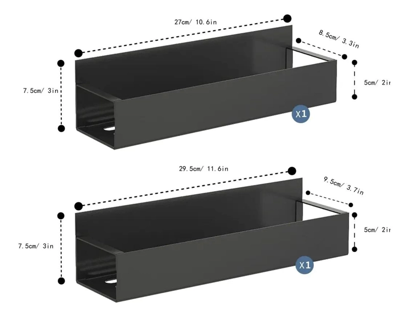 ESTANTES MAGNE TICOS PARA ALMACENAMIENTO EN COCINA Y BAÑO CON DISEÑO COMPACTO - 2