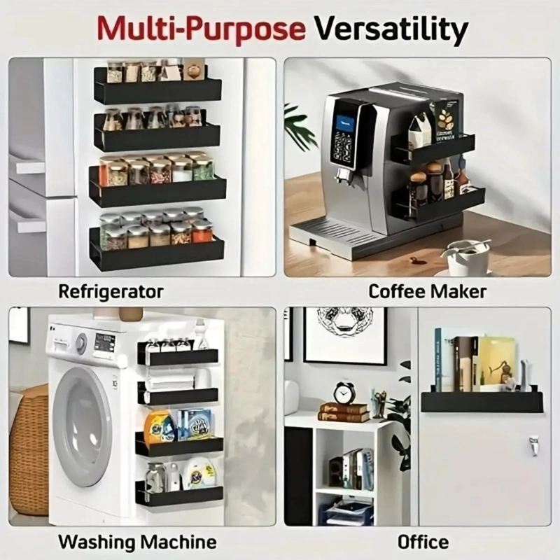 ESTANTES MAGNE TICOS PARA ALMACENAMIENTO EN COCINA Y BAÑO CON DISEÑO COMPACTO - 4