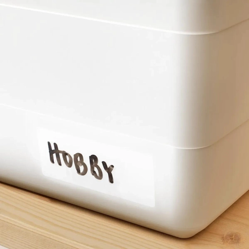 CAJA ORGANIZADORA APILABLE CON TAPA BLANCA 38X25X15 CM - 4